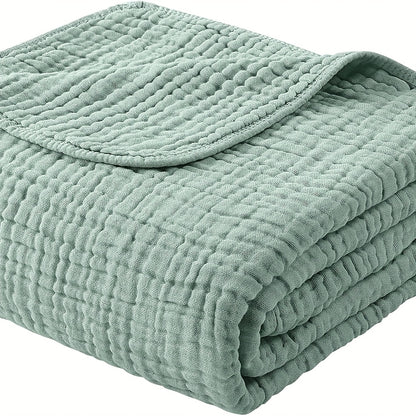 Muslin Blanket 6 Layer 100% Cotton – Soft Gauze Throw Blanket for Couch Bed Sofa, Lightweight Breathable All Season Blanket, Machine Washable, Morandi Colors