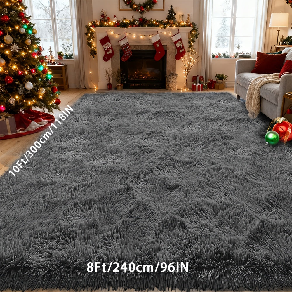 Machine Washable Shag Rug Super Soft Thick Plush Non-Slip Fluffy Carpet for Bedroom Living Room Study Dorm - 3x5 5x7 6x9 8x10 Ft - White Pink Gray Blue Green Black Home Decor Christmas Gift