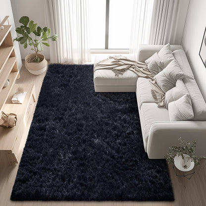 Shaggy Area Rug for Living Room – Ultra-Soft Fluffy Bedroom Carpet, Thick Plush Floor Mat for Home Decor, 5x7 6x9 8x10 9x12 Ft, Tie-Dye & Solid Colors
