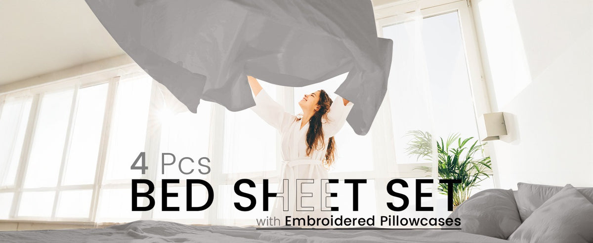 Soft Microfiber Bed Sheet Set 4-Piece 1800 Series 16 Inch Deep Pocket Hotel Luxury Cooling Sheets with Embroidered Pillowcases, Fade & Shrink Resistant, Twin to Cal King, 20 Colors