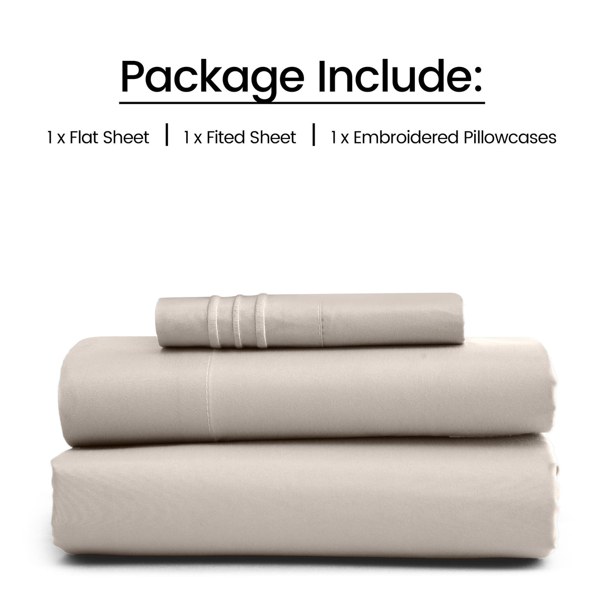 1800 Series Bed Sheets Set 4 Pieces – Brushed Microfiber Deep Pocket Sheet Set with Pillowcases, Cooling & Breathable Bedding for All Seasons, Fade Resistant, Fits Mattresses Up to 16 Inches