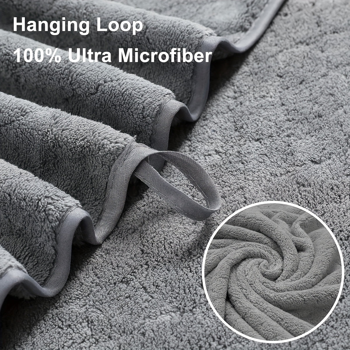 Diamond Weave Bath Towel Set 4 Piece Oversized Ultra Soft Quick-Dry Microfiber Towels Highly Absorbent Hotel Quality Bathroom Towels 10 Colors for Home Gym Spa – Luxury Bath Towel Set