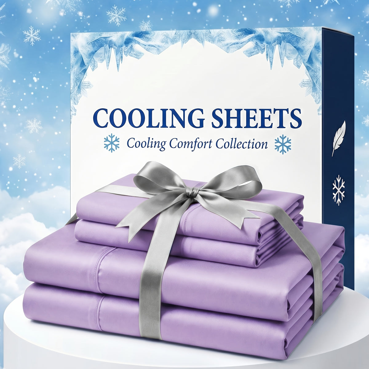 Bamboo Fiber Bed Sheet Set – Extra Deep Pocket Cooling Breathable Luxury Hotel Sheets Soft Wrinkle-Resistant Fitted Sheet Flat Sheet & Pillowcases Twin Full Queen King in 12 Colors