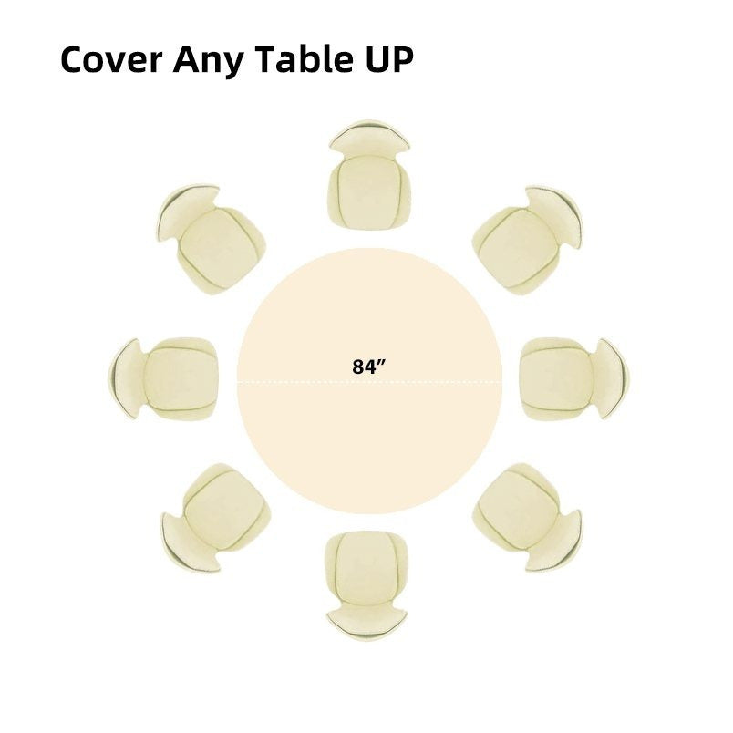 Disposable Plastic Tablecloth 12-Pack – Heavy Duty Table Cover for Parties, 84" Round & 54"x108" Rectangle, 22 Colors for Kitchen Dining Outdoor Events