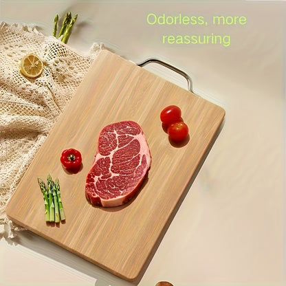 Bamboo Cutting Board Large Natural Wooden Chopping Board for Kitchen Meat Vegetable Bread Prep – Eco-Friendly Thick Butcher Block