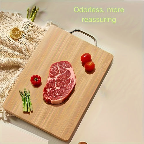 Bamboo Cutting Board Large Natural Wooden Chopping Board for Kitchen Meat Vegetable Bread Prep – Eco-Friendly Thick Butcher Block