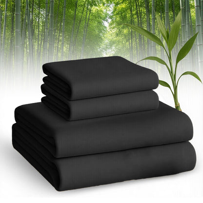 Bamboo Bed Sheet Set Twin Full Queen King - 2000TC Cooling Sheets Ultra Soft Deep Pocket Fits 16 Inch, All Season Comfort for Hot Sleepers with 2 Pillowcases, Multiple Colors