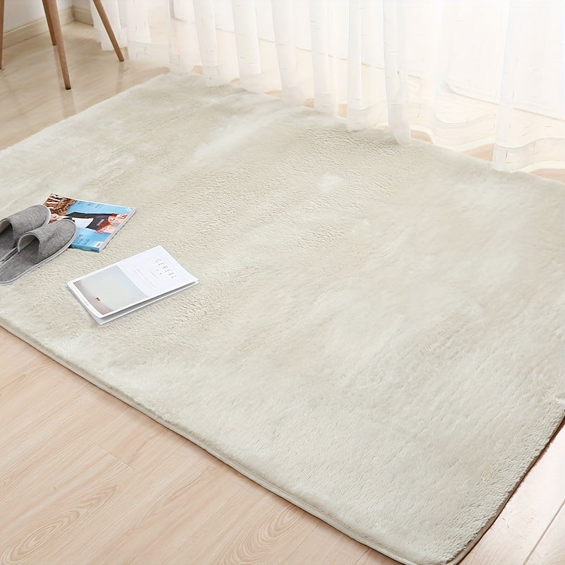 Plush Area Rug Solid Color Tufted Soft Carpet 900GSM Machine Washable Non-Slip - Polyester Fine Hair Floor Mat for Living Room Bedroom Bedside 3x5 4x6 5x8 6x9ft Gray Cream Khaki Wine Purple Rose