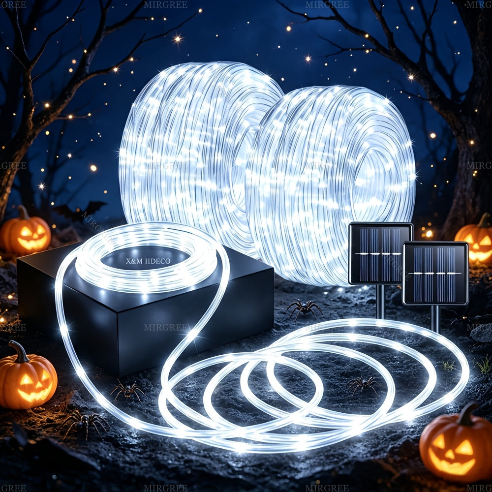 LED Rope Lights Outdoor 23FT 72FT 105FT – Flexible Tube String Lights for Halloween Decorations, Yard, Porch, Garden & Party, Neon Blue, Pure White, RGB, Amber, 50/200/300 LEDs