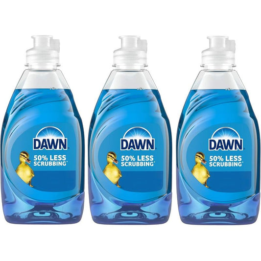 Dish Soap Liquid Value Pack of 3 - Dawn Ultra Original Scent Dishwashing Liquid, Concentrated Grease-Cutting Dish Detergent for Kitchen Sink, Travel & Camping, 7.5 fl oz Each Bottle, Powerful Formula