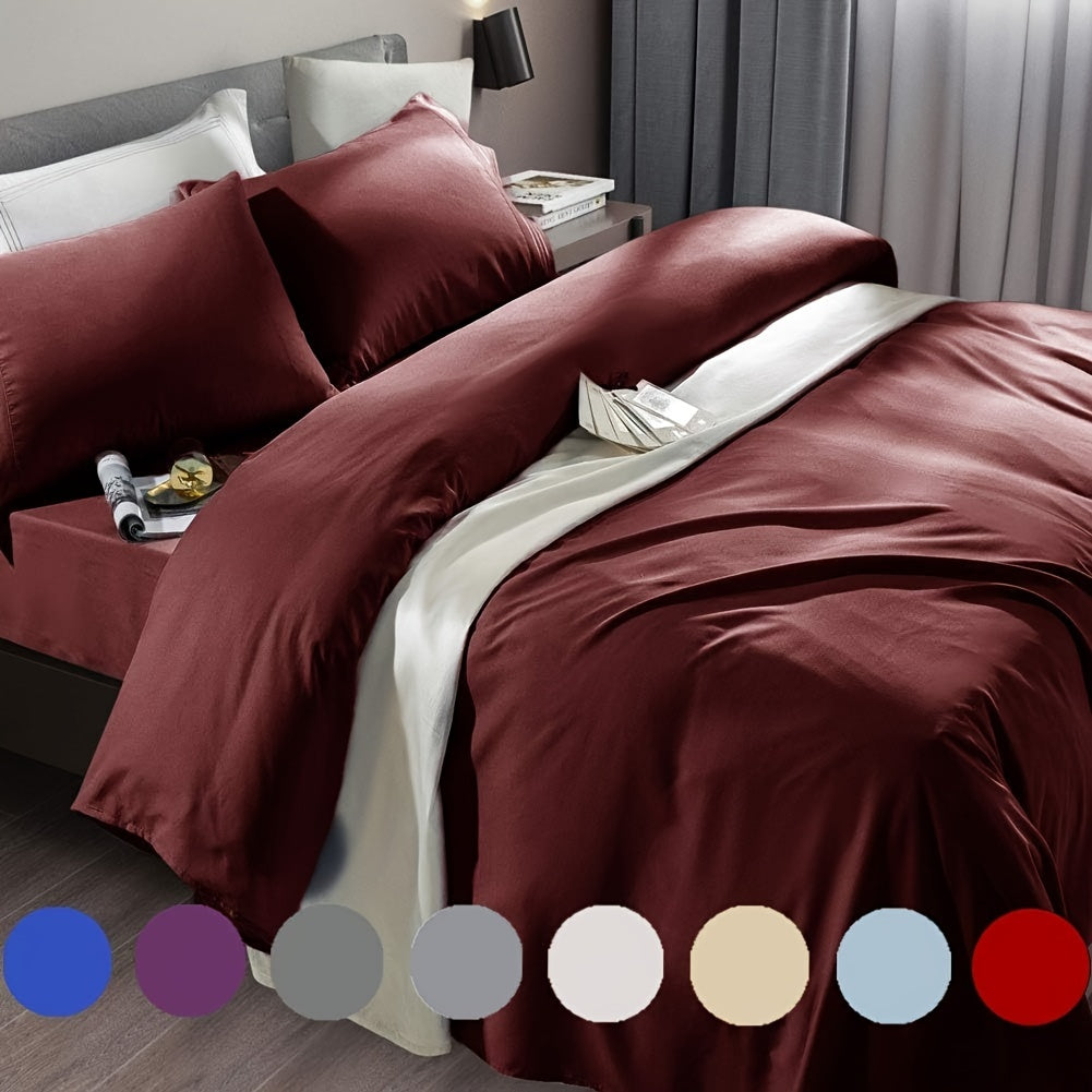 Microfiber Bed Sheet Set 4 Piece – 1800 Thread Count Deep Pocket Sheets for 18-24 Inch Mattress, Wrinkle-Free Soft Bedding Set, Twin XL Full Queen King, 12 Colors, Hotel Quality Bedroom Sheets