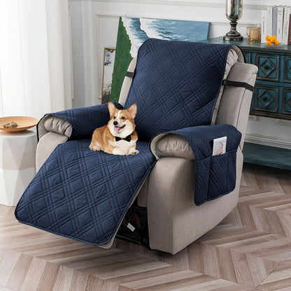 Waterproof Recliner Chair Cover Non-Slip with Pocket & Pet Scratch Protection – Washable Sofa Slipcover Furniture Protector for Living Room, Bedroom, Multi-Color Options