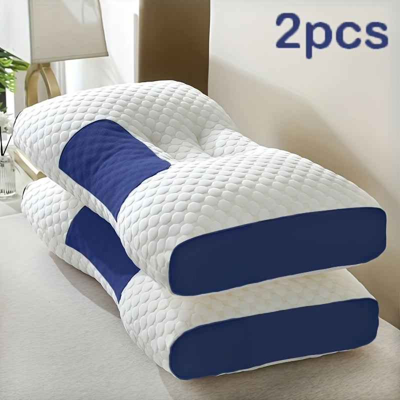 Ergonomic Neck Pillow 2-Pack Orthopedic Contour Support – Adjustable Cervical Pillow with Removable Zippered Cover, Breathable All-Season Sleeping Comfort for Neck & Shoulder Pain Relief, 6 Colors