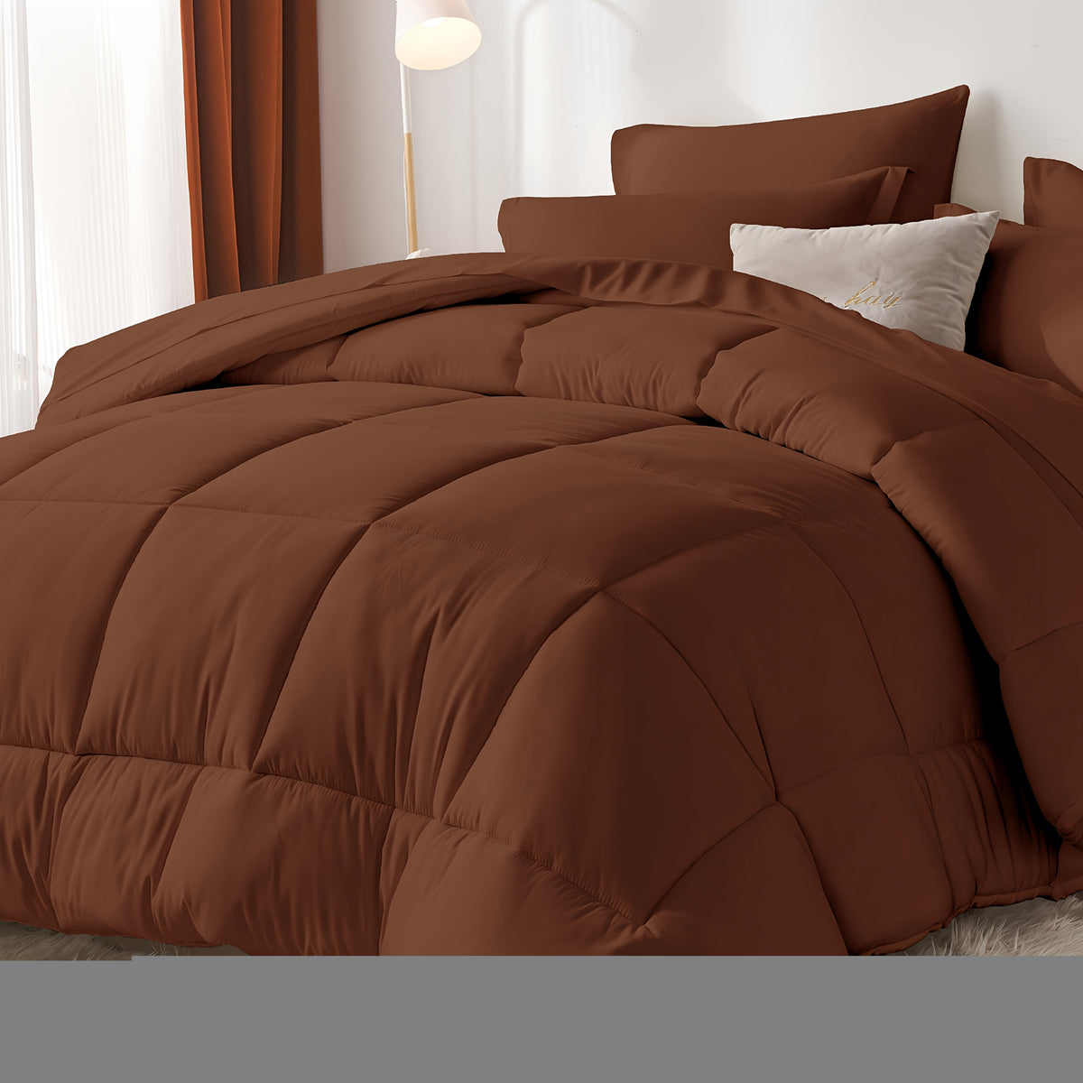Thin Quilt Comforter Set Twin Full Queen King – Lightweight Breathable Bed in a Bag with Sheets Pillowcases Pillow Shams, All Season Microfiber Bedding Multi-Color