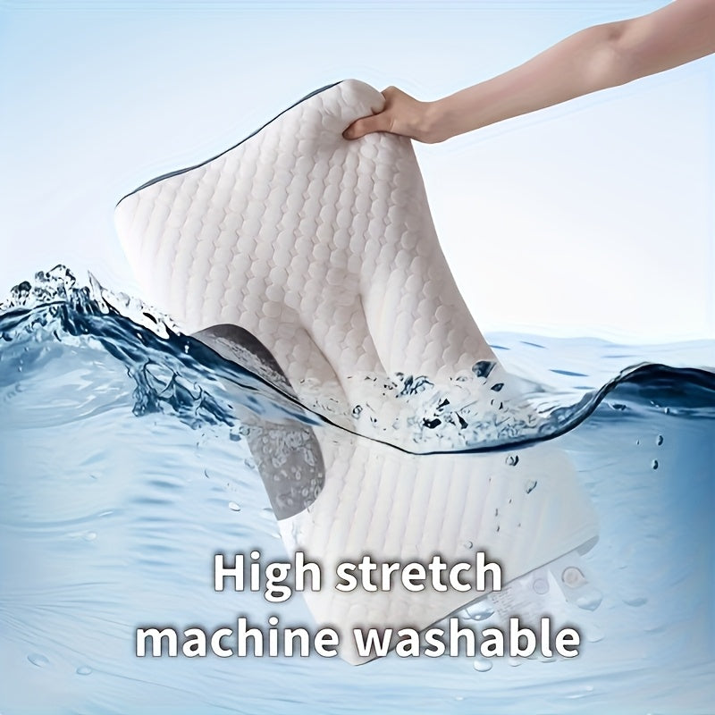 Neck Support Pillow Ergonomic Soft Massage Set of 2 or 4 – Deep Sleep Cervical Pillow with Removable Washable Cover, Shape-Retaining High-Quality Fill for Back Side Stomach Sleepers, Dorm & Home