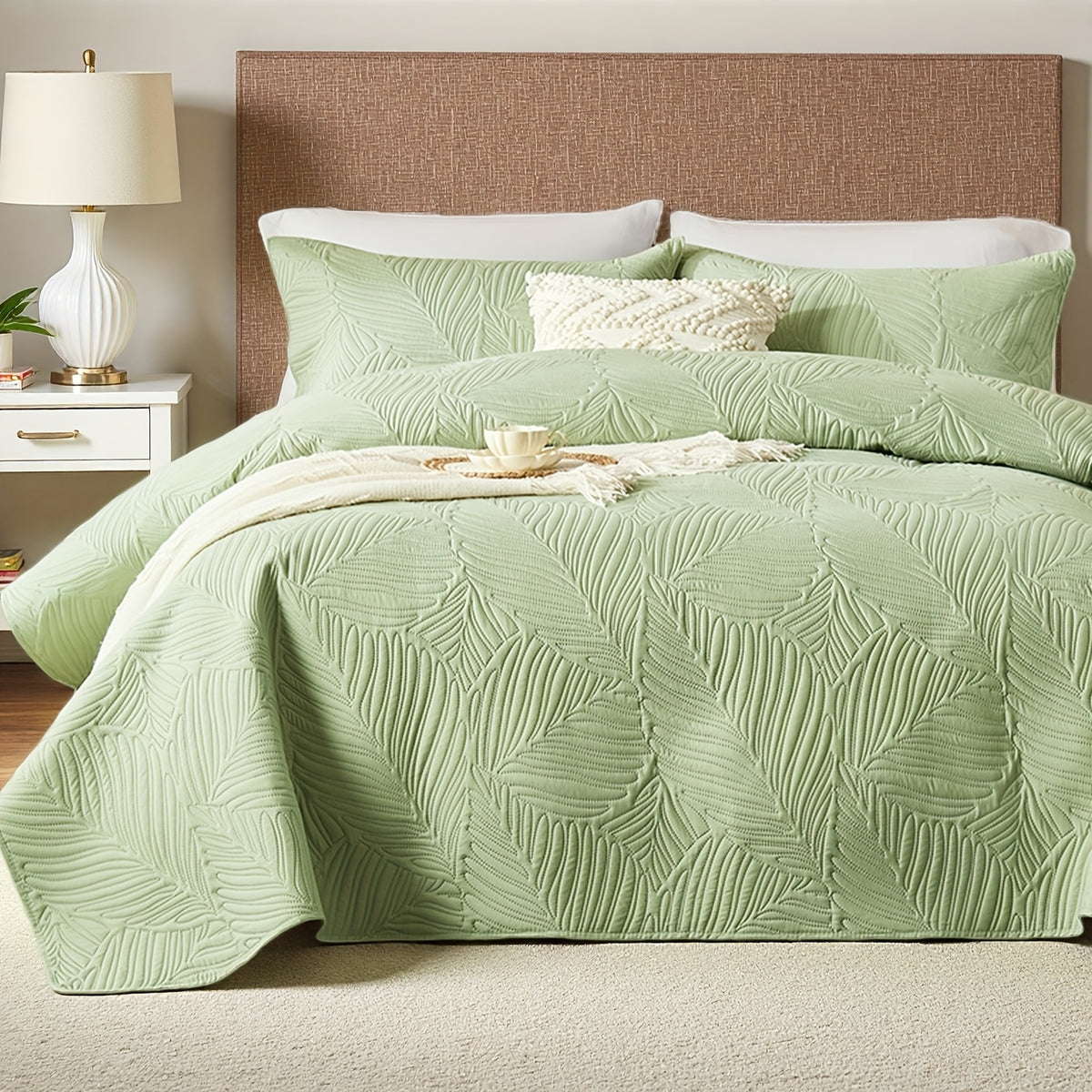 Coin Pattern Quilt Set 2/3 Piece – Lightweight Microfiber Bedspread Soft All-Season Coverlet with Pillow Cases, Twin Full Queen King, Modern Style Bedroom Comforter Set Multiple Colors & Random Color