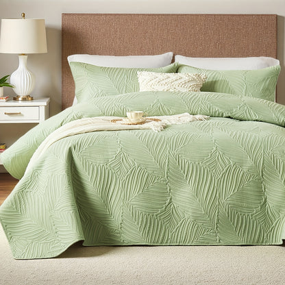 Coin Pattern Quilt Set 2/3 Piece – Lightweight Microfiber Bedspread Soft All-Season Coverlet with Pillow Cases, Twin Full Queen King, Modern Style Bedroom Comforter Set Multiple Colors & Random Color
