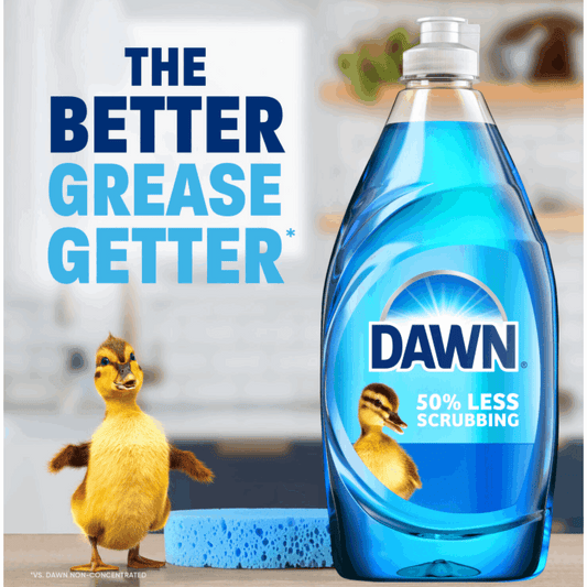 Dawn Dish Soap 2 Pack 18 fl oz Bigger Size, Original Scent Dishwashing Liquid Soap for Grease Cutting, Hand Gentle Formula, Value Bundle for Kitchen Cleaning