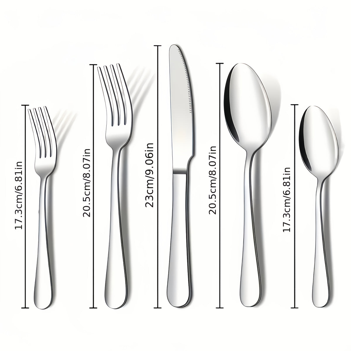 Commercial Grade Silverware Set 20/60pcs 304 Stainless Steel Heavy Duty Flatware Dishwasher Safe Rust Proof Non-Toxic Bulk Tableware with Gift Box for Restaurant Wedding Home