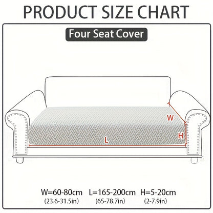 Stretch Jacquard Sofa Cover Non-Slip Elastic Furniture Protector for 1 2 3 4 Seater & L-Shaped Sectional Sofa – Wear-Resistant Polyester Slipcover, Machine Washable, Living Room Bedroom, 5 Colors