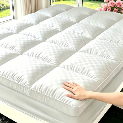 Mattress Topper Quilted Pillow Top Mattress Pad Cover, Fitted Mattress Protector 8-21" Deep Pocket Cooling, Twin Full Queen King for Hot Sleepers All Season