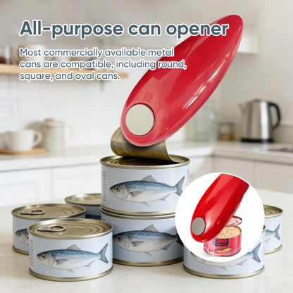 Electric Can Opener Automatic One Touch – Hands-Free Battery Operated Can Opener for Seniors, Arthritis & Limited Hand Mobility, Quiet Motor with Magnetic Lid Remover & Stainless Steel Blade, Kitchen & Camping