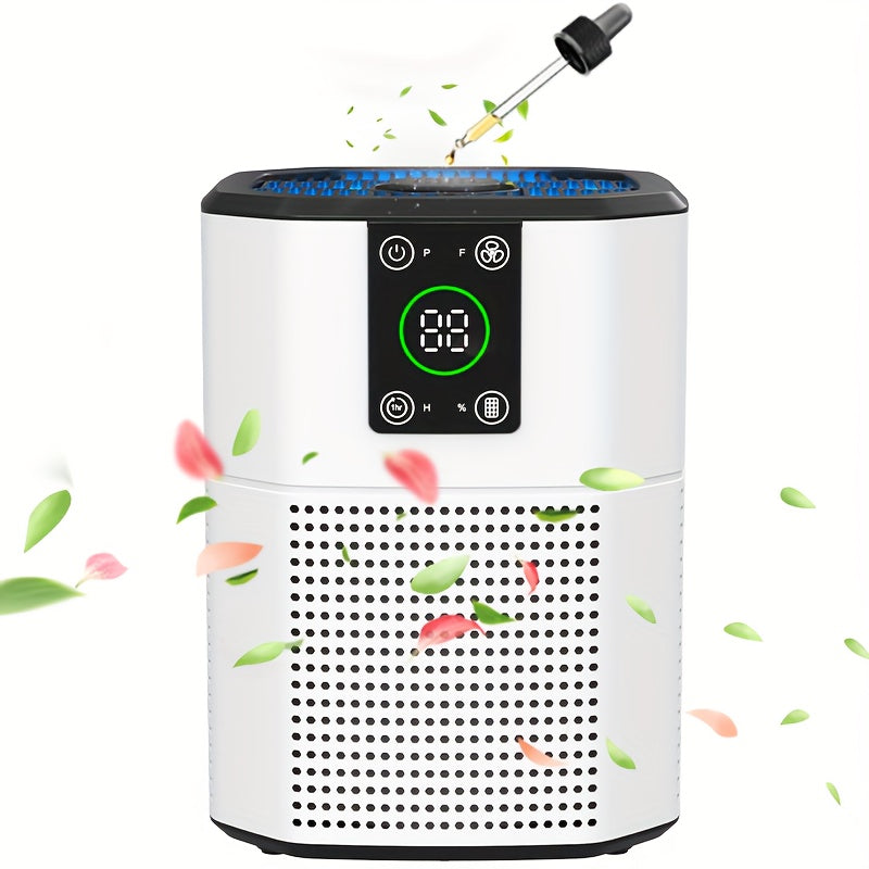 Air Purifier for Home | ULPA Filter for Pets, Dust, Odor & Smoke | Quiet Sleep Mode Desktop Air Cleaner for Bedroom, Office & Living Room | White & Black