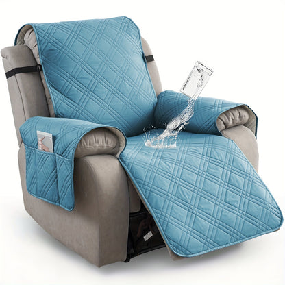 Waterproof Recliner Chair Cover Non-Slip with Pocket & Pet Scratch Protection – Washable Sofa Slipcover Furniture Protector for Living Room, Bedroom, Multi-Color Options