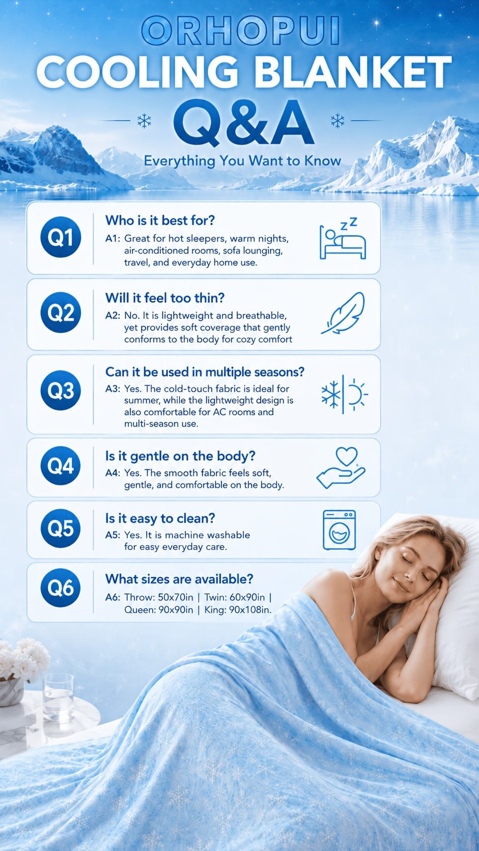 Cooling Blanket for Hot Sleepers Double Layer Cool Touch Summer Throw Lightweight Breathable Blanket for Bed Couch Sofa RV Travel Warm Nights Multiple Colors Sizes 50x70 60x90 90x90 108x90