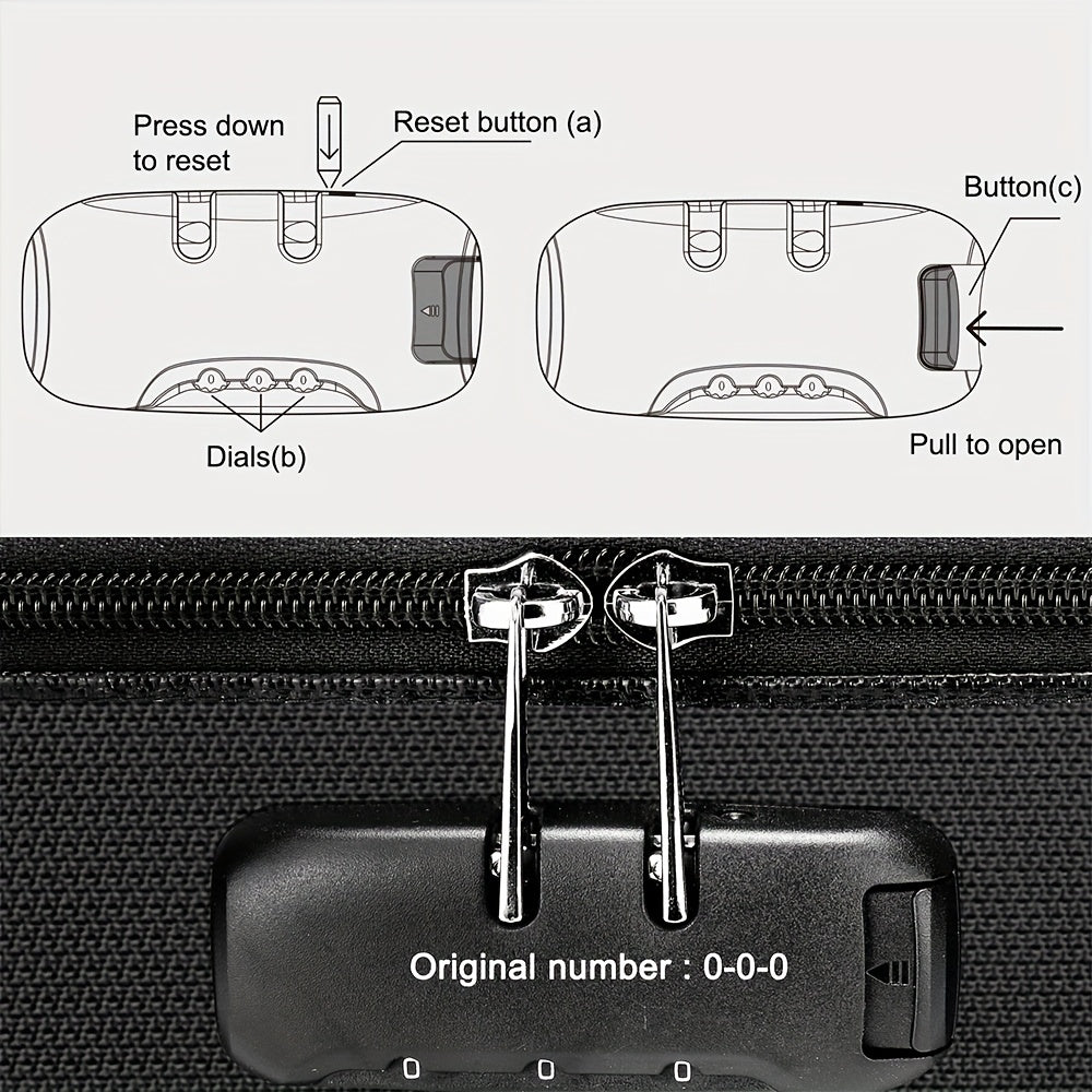 Document Organizer Bag with Combination Lock – Portable Multi-Compartment File Storage Bag for Home, Office & Travel, Secure Storage for Documents, Cards & Gadgets