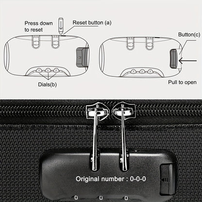 Document Organizer Bag with Combination Lock – Portable Multi-Compartment File Storage Bag for Home, Office & Travel, Secure Storage for Documents, Cards & Gadgets