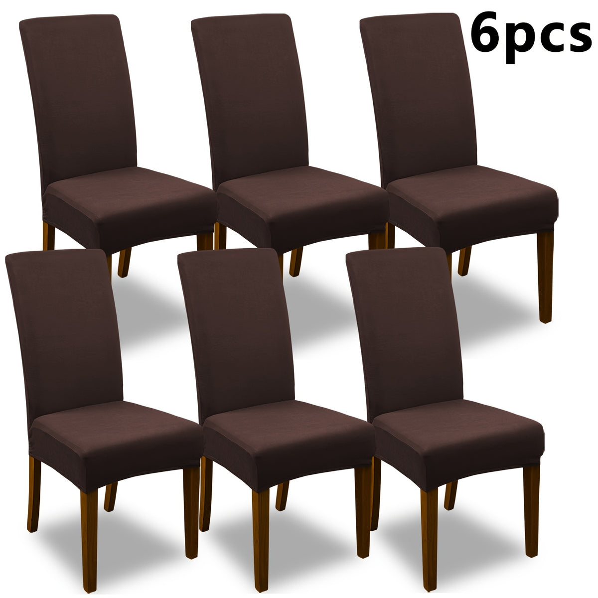 Dining Chair Covers Set of 4 6 Stretch Jacquard Slipcovers, Elastic Chair Cover for Dining Room Kitchen Wedding Office Living Room, Washable Furniture Protector in 9 Colors