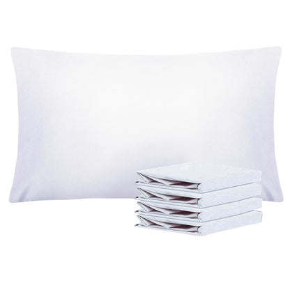 Pillowcases 4 Pack Queen Size Brushed Microfiber – Envelope Closure Soft Wrinkle-Free Fade-Resistant Solid Color Pillow Cases, 20x30 Inch, 32 Colors
