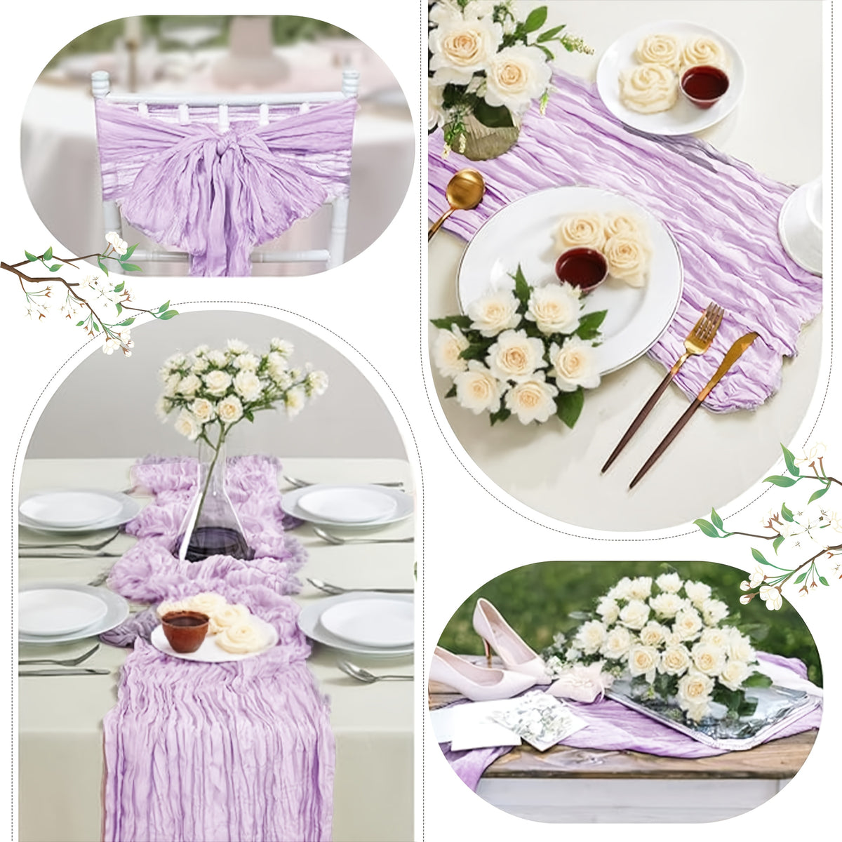 Cheesecloth Table Runner 21.7x120 Inch Sheer Gauze Boho Table Decor for Wedding Reception Bridal Shower Birthday Party Graduation Outdoor Events – Rustic Rectangular Runner in 15 Colors