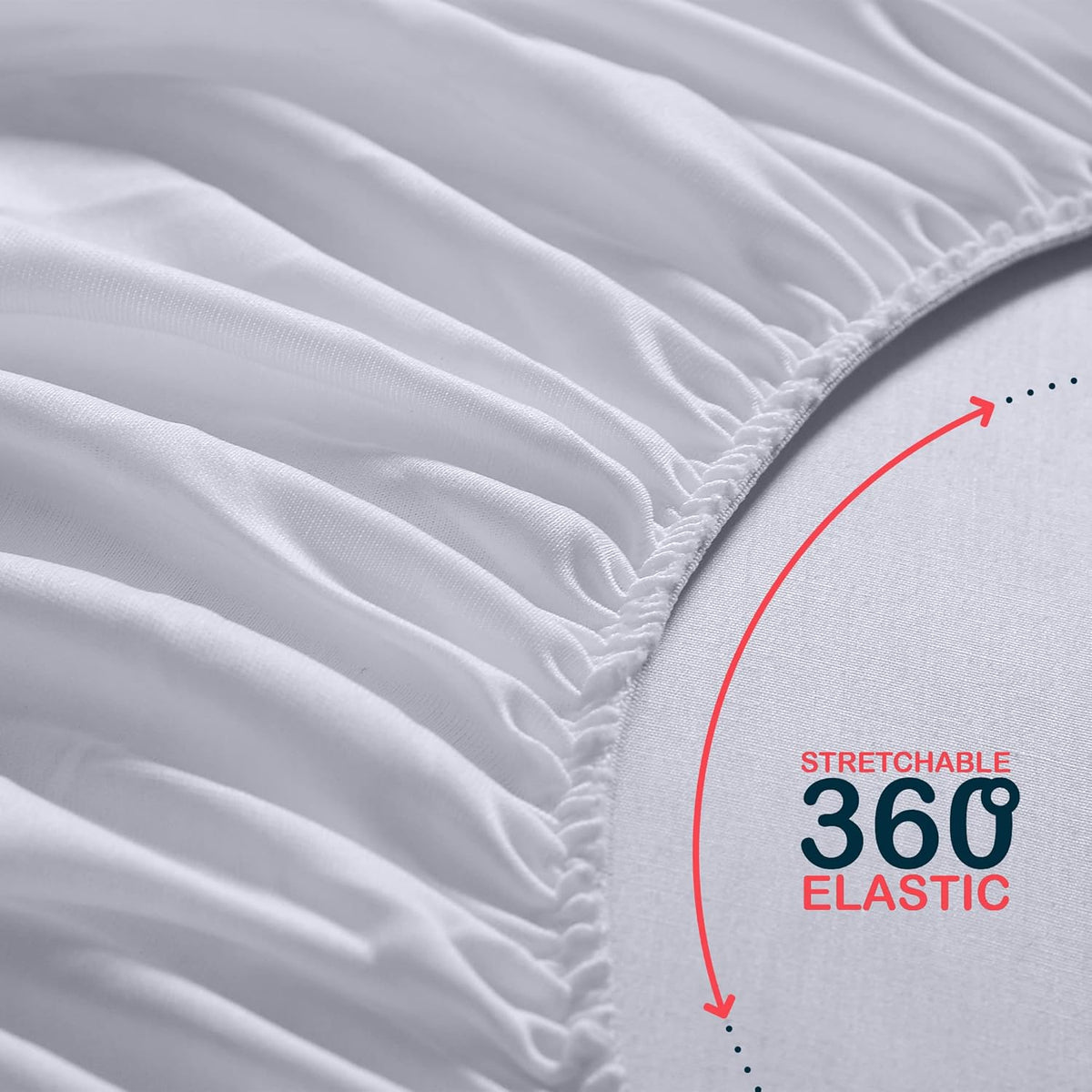 Fitted Sheet Brushed Microfiber Deep Pocket – Cooling Ultra Soft Silky Bed Sheet, Shrink & Fade Resistant, Fits Mattress Up to 16", Twin Twin XL Full Queen King Cal King, 8 Colors