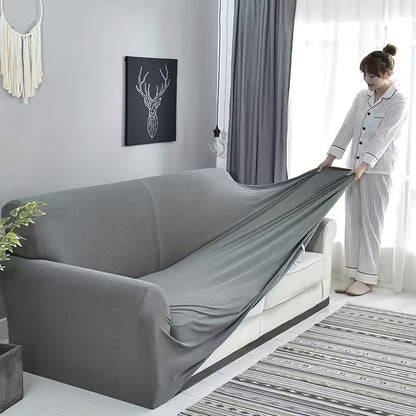 Sofa Cover Elastic Non-Slip Stretch Couch Slipcover for 1 2 3 4 Seater – Cat Scratch Resistant, Breathable Fabric, Fits Living Room, Bedroom & Office – Grey, Black, Red, Navy, Coffee