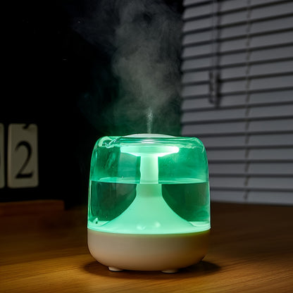 Cool Mist Humidifier with 7-Color Night Light – USB Powered, Ultra-Quiet 26dB, Dual Mist Modes, 24-Hour Runtime, Visible Water Tank for Bedroom, Living Room & Office