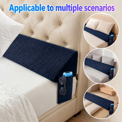 Bed Gap Filler Mattress Wedge Pillow for Headboard - Close 0-7" Gap Between Mattress and Wall, Bed Wedge Backrest Support Pillow Twin Full Queen King 8 Colors