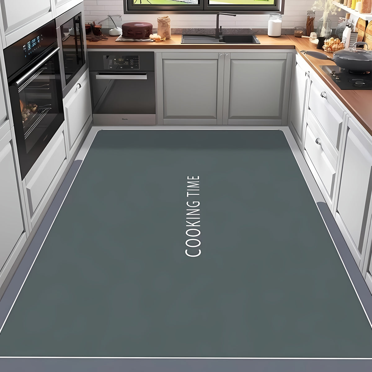 Diatomaceous Earth Bath Mat Non-Slip Quick Dry Absorbent Kitchen Floor Mat 2.5cm Thick 1750g/m² Soft Cushion Wipe Clean Bathroom Rug Anti-Slip Home Floor Mat
