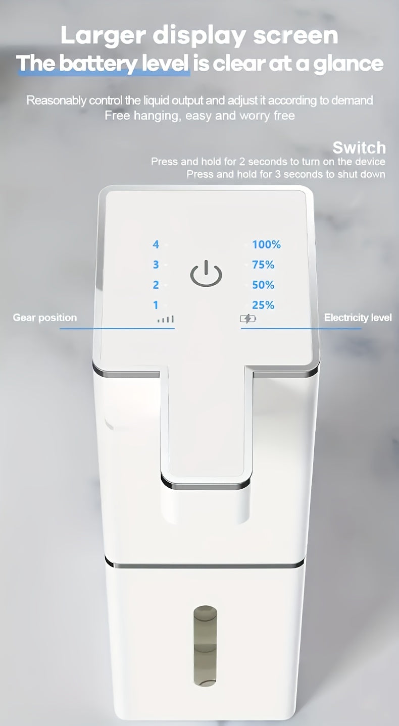 Automatic Soap Dispenser Touchless 13.5oz – Rechargeable Foaming Hand Soap Dispenser for Bathroom Kitchen Foam or Liquid Detergent Dispenser in Black or White