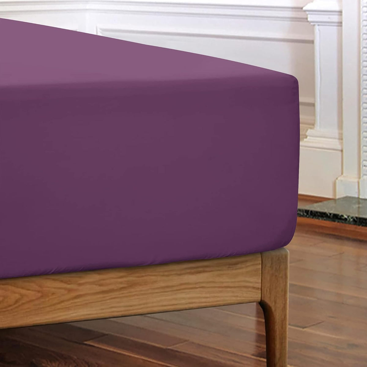 Fitted Sheet Brushed Microfiber Deep Pocket – Cooling Ultra Soft Silky Bed Sheet, Shrink & Fade Resistant, Fits Mattress Up to 16", Twin Twin XL Full Queen King Cal King, 8 Colors