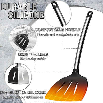 Silicone Kitchen Utensils Set 34 Piece – Heat-Resistant Cooking Tools with Stainless Steel Handles, Non-Scratch for Nonstick Cookware, Spatulas, Spoons, Tongs & More, Perfect for Home Chef & Gifting