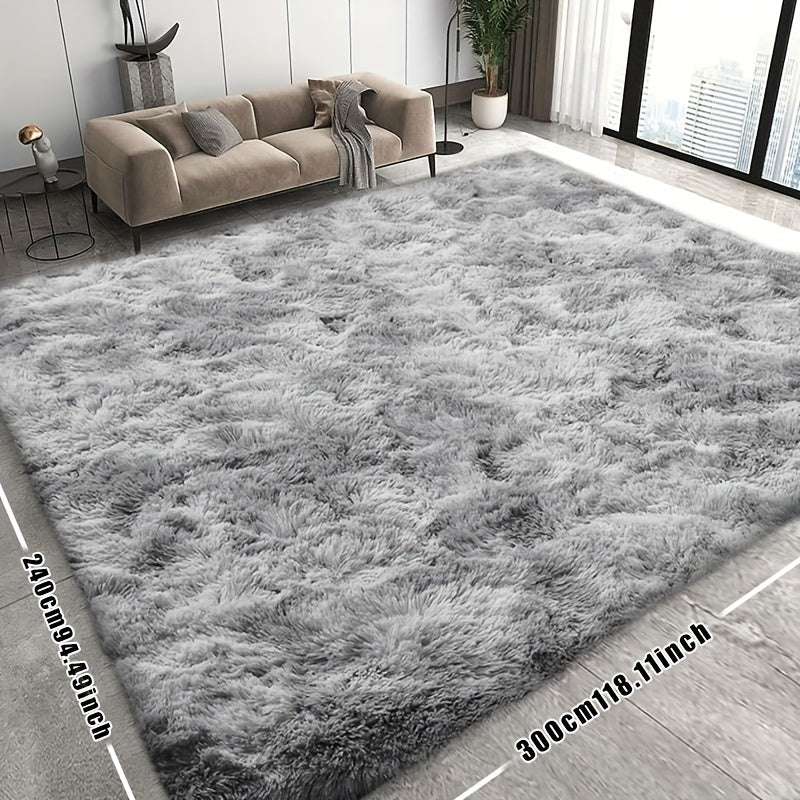 Fluffy Faux Fur Area Rug Super Soft Plush 8x10ft for Living Room Bedroom – Thickened Shaggy Rug 96x120 Inch, Ultra Soft Non-Shed Faux Fur Carpet for Bedroom Living Room Home Decor