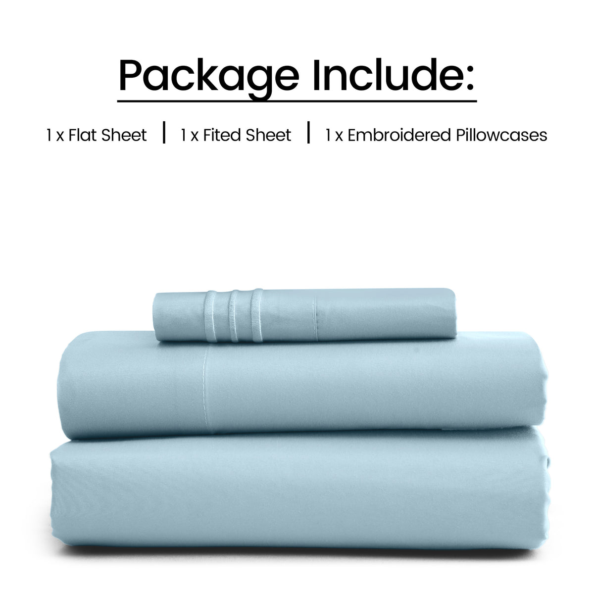 1800 Series Bed Sheets Set 4 Pieces – Brushed Microfiber Deep Pocket Sheet Set with Pillowcases, Cooling & Breathable Bedding for All Seasons, Fade Resistant, Fits Mattresses Up to 16 Inches