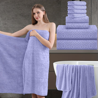 700GSM Bath Towel Set 8 Pack – Ultra-Soft Thick Extra Large Highly Absorbent Quick Dry Towels, Includes 2 Oversized Bath Towels, 2 Hand Towels & 4 Washcloths for Bathroom, Hotel, Gym & Spa