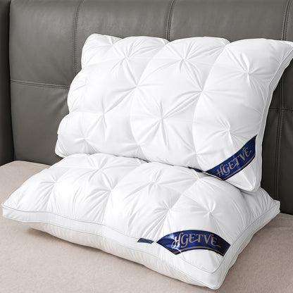 Bed Pillows 2 Pack Hotel Quality Queen King Size, Fluffy Neck Support Sleeping Pillow Set, Cooling Breathable Polyester Fill, Low-Allergen Soft Pillow for Side Back Stomach Sleepers, 6 Colors
