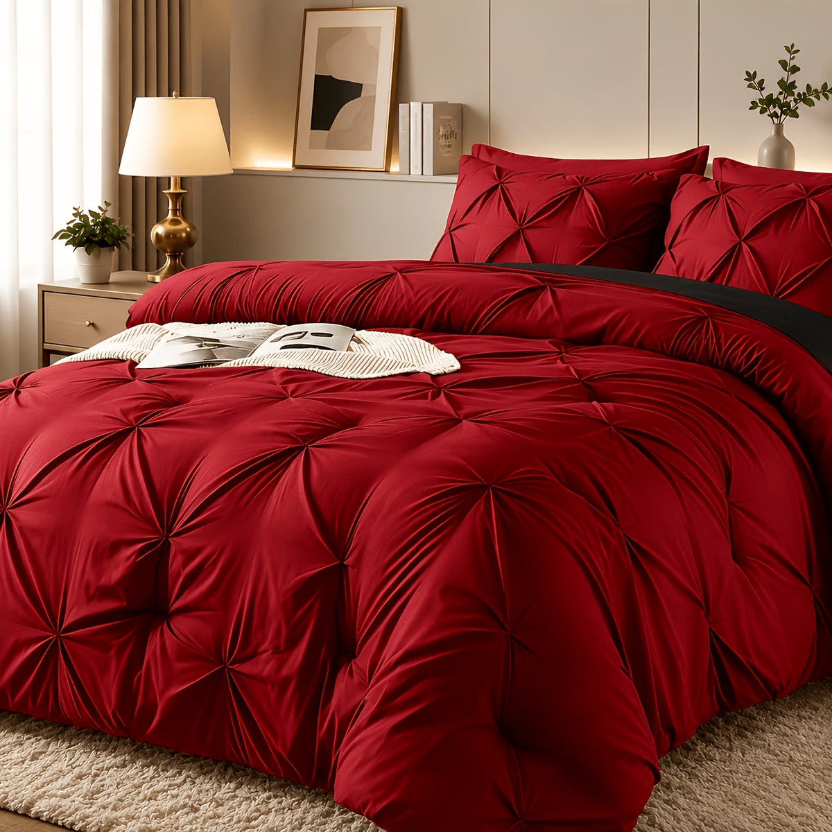 Bedding Comforter Set 30+ Colors All Season – Diamond Quilted Down Alternative Comforter with Pillowcases, Soft Lightweight Breathable Microfiber Fill, Twin Queen King, 2/3 Piece Bed Set for Bedroom Guest Room Dorm