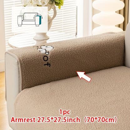Sherpa Sofa Cover for Pets – Thick Plush Non-Slip Couch Protector Slipcover for Dogs & Cats, Furniture Protection Cover for Sofa Seat, Backrest, Armrest & Cushion, Bedroom Living Room Office