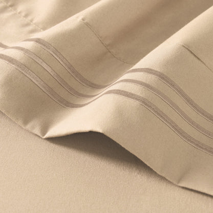 Cooling Bed Sheet Set 3/4 Piece 18 Inch Deep Pocket, Soft Breathable Microfiber Sheets for Hot Sleepers Hotel Luxury Summer Bedding Twin Full Queen King, 12 Colors Available