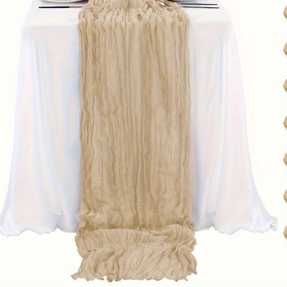 Cheesecloth Table Runner 21.7x120 Inch Sheer Gauze Boho Table Decor for Wedding Reception Bridal Shower Birthday Party Graduation Outdoor Events – Rustic Rectangular Runner in 15 Colors